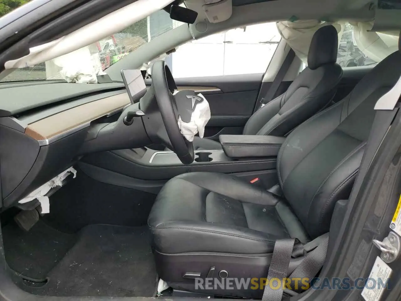 7 fotografías del automóvil dañado 5YJ3E1EB7MF031459 TESLA MODEL 3 2021