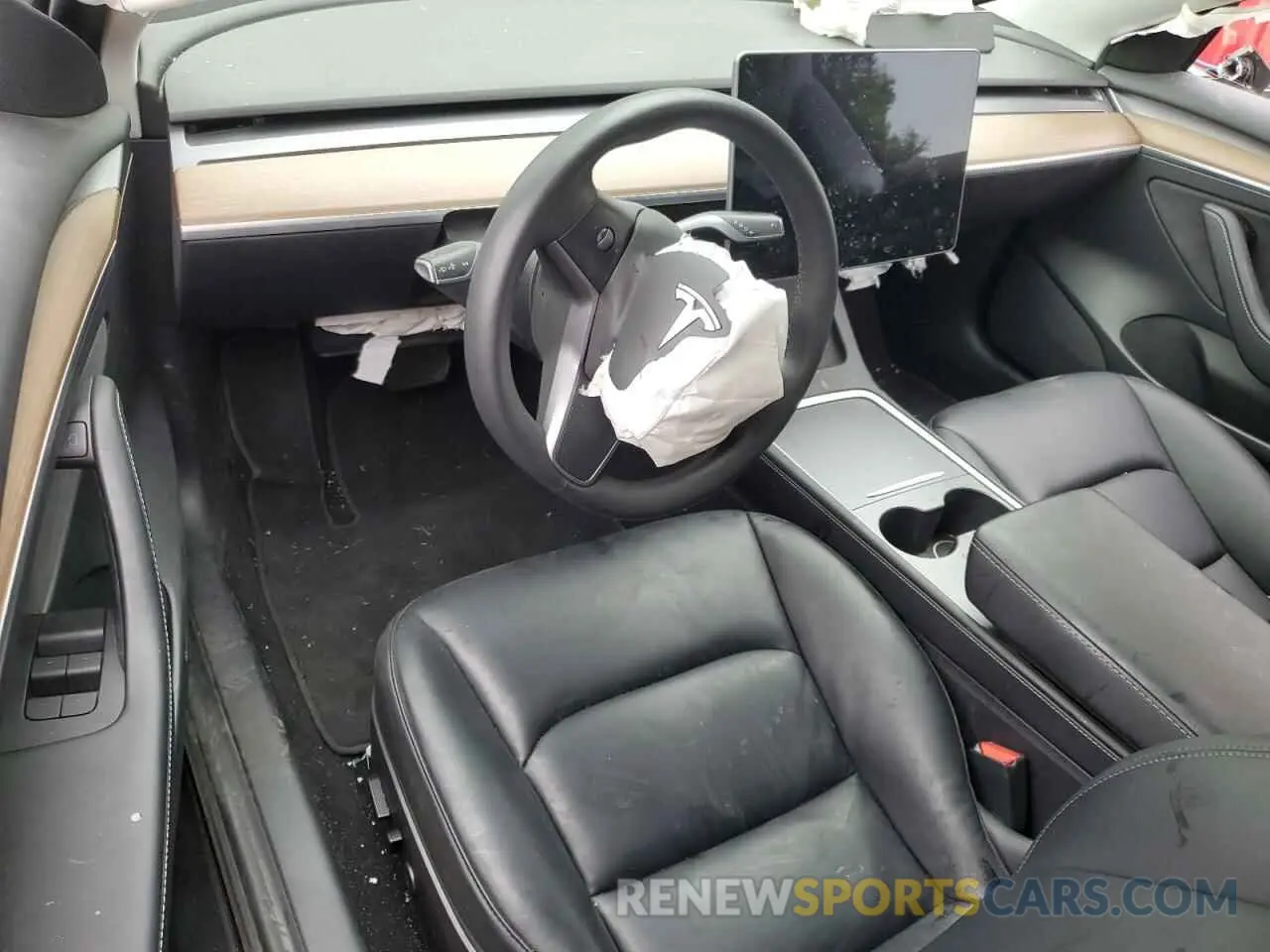 8 fotografías del automóvil dañado 5YJ3E1EB7MF031459 TESLA MODEL 3 2021