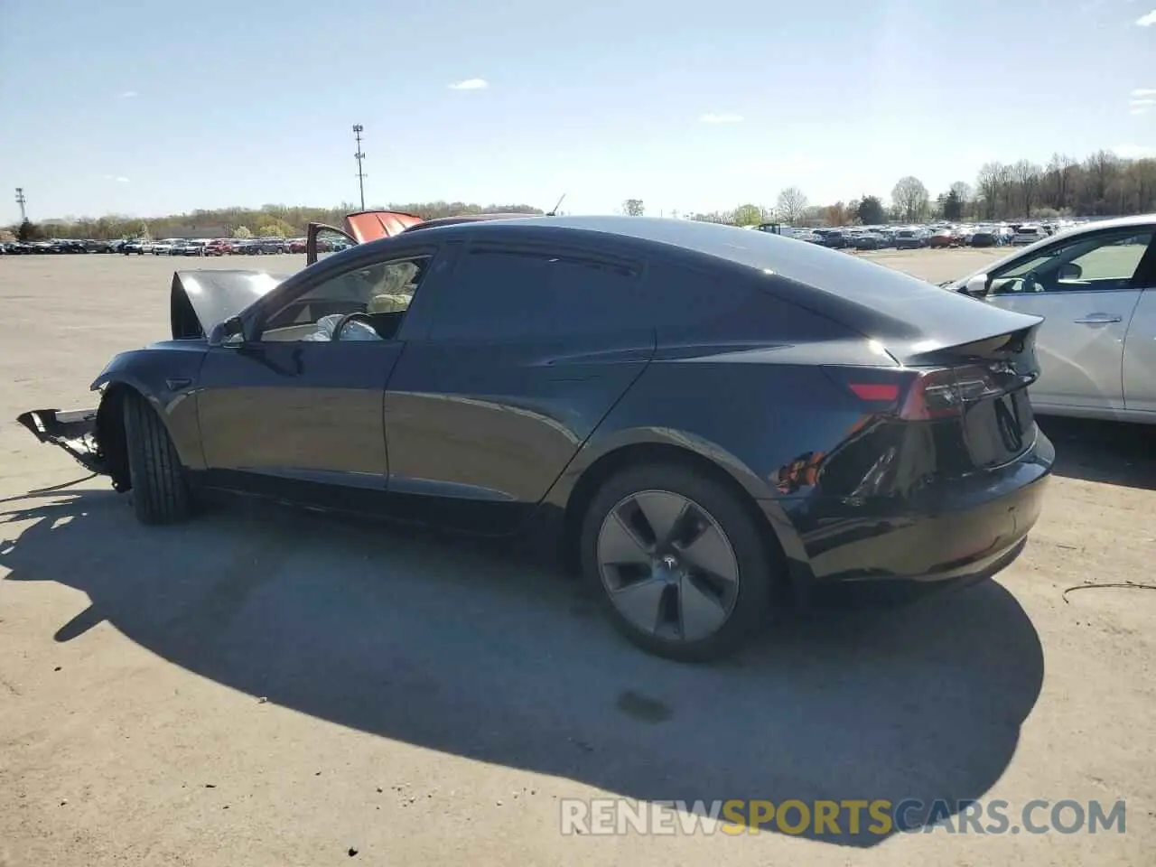 2 fotografías del automóvil dañado 5YJ3E1EB7MF035544 TESLA MODEL 3 2021