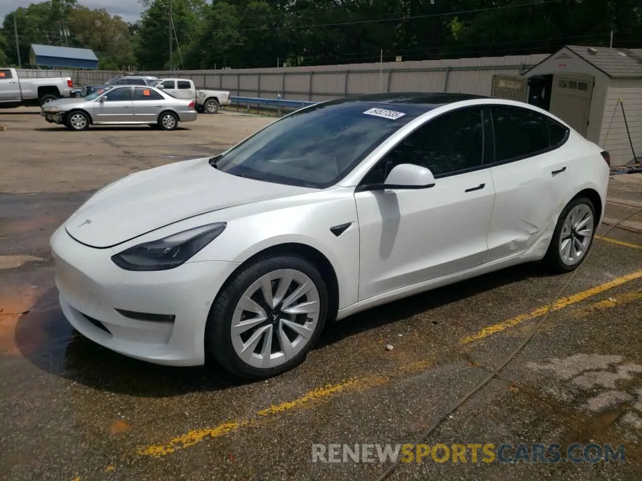 1 fotografías del automóvil dañado 5YJ3E1EB7MF055714 TESLA MODEL 3 2021