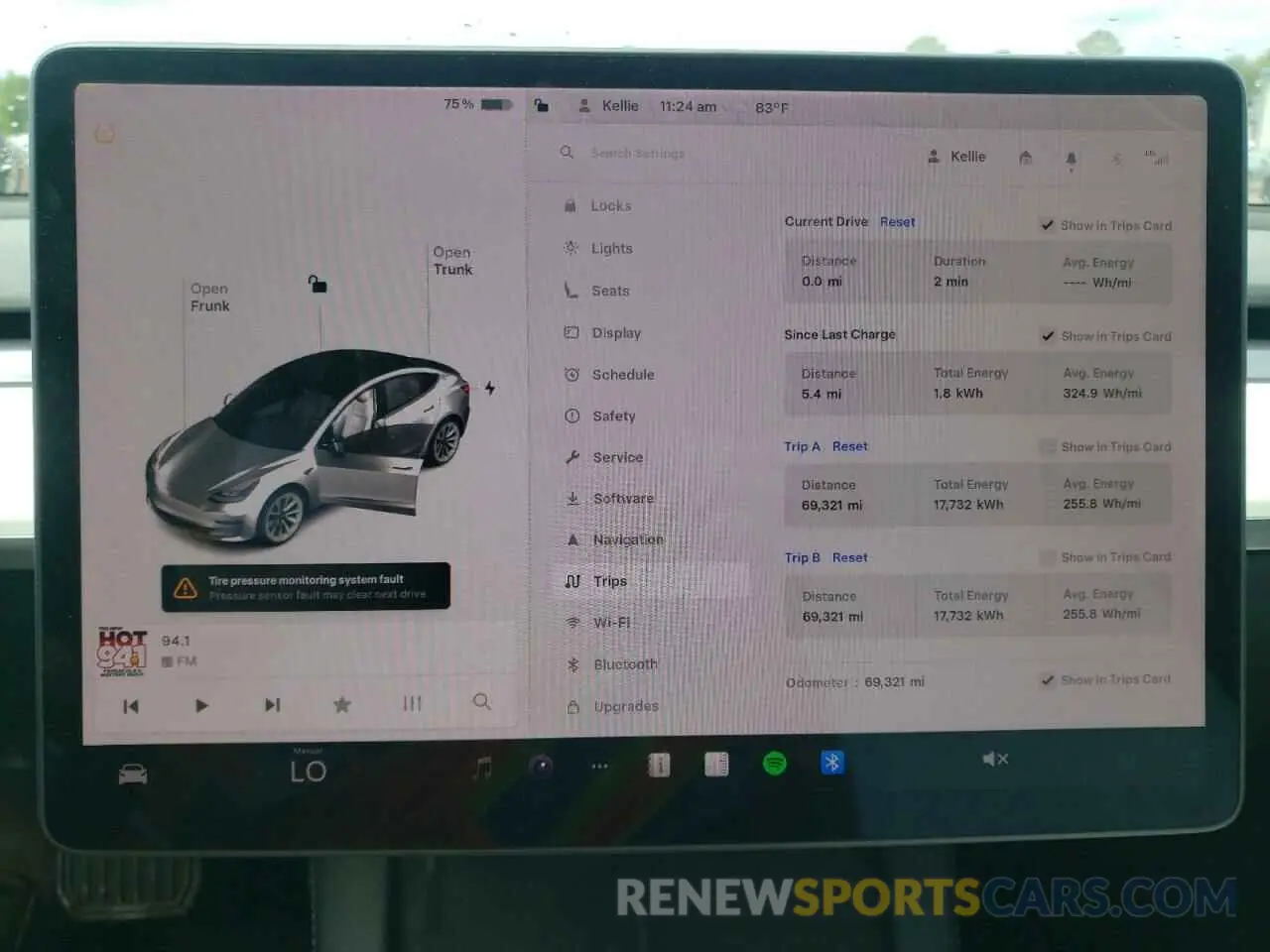 9 fotografías del automóvil dañado 5YJ3E1EB7MF055714 TESLA MODEL 3 2021