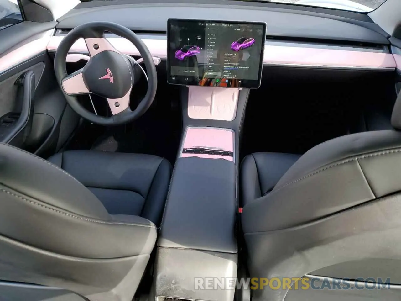 8 fotografías del automóvil dañado 5YJ3E1EB7MF060329 TESLA MODEL 3 2021