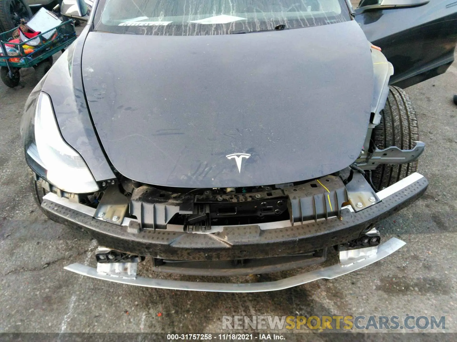 10 fotografías del automóvil dañado 5YJ3E1EB7MF067426 TESLA MODEL 3 2021