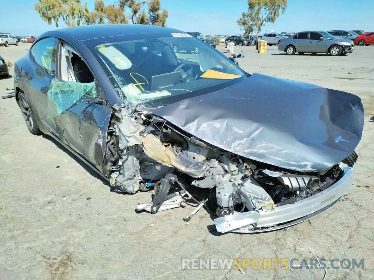 1 fotografías del automóvil dañado 5YJ3E1EB7MF071959 TESLA MODEL 3 2021