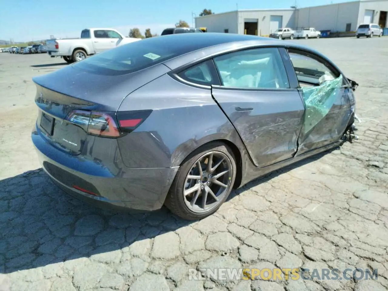 4 fotografías del automóvil dañado 5YJ3E1EB7MF071959 TESLA MODEL 3 2021