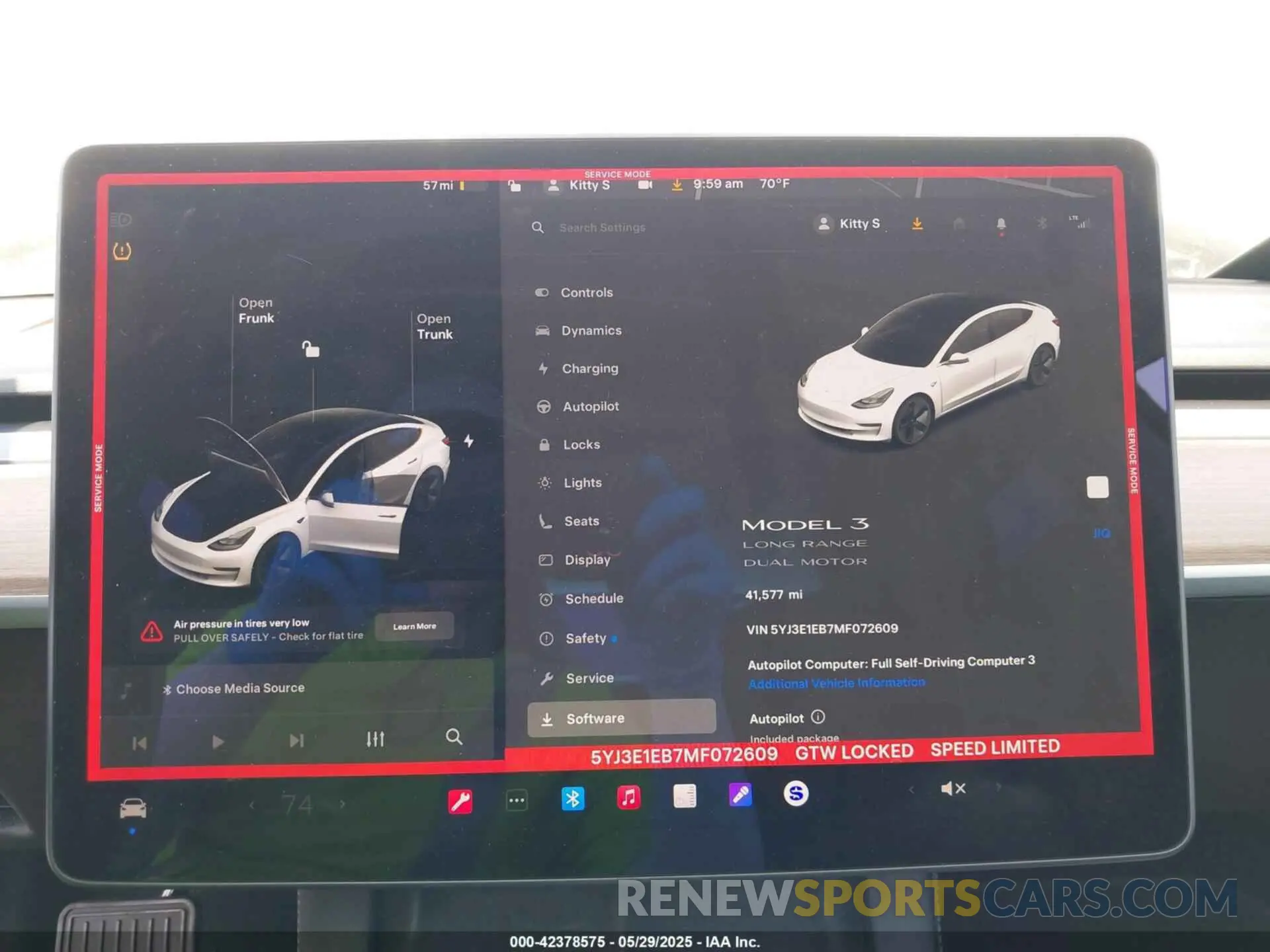 7 fotografías del automóvil dañado 5YJ3E1EB7MF072609 TESLA MODEL 3 2021