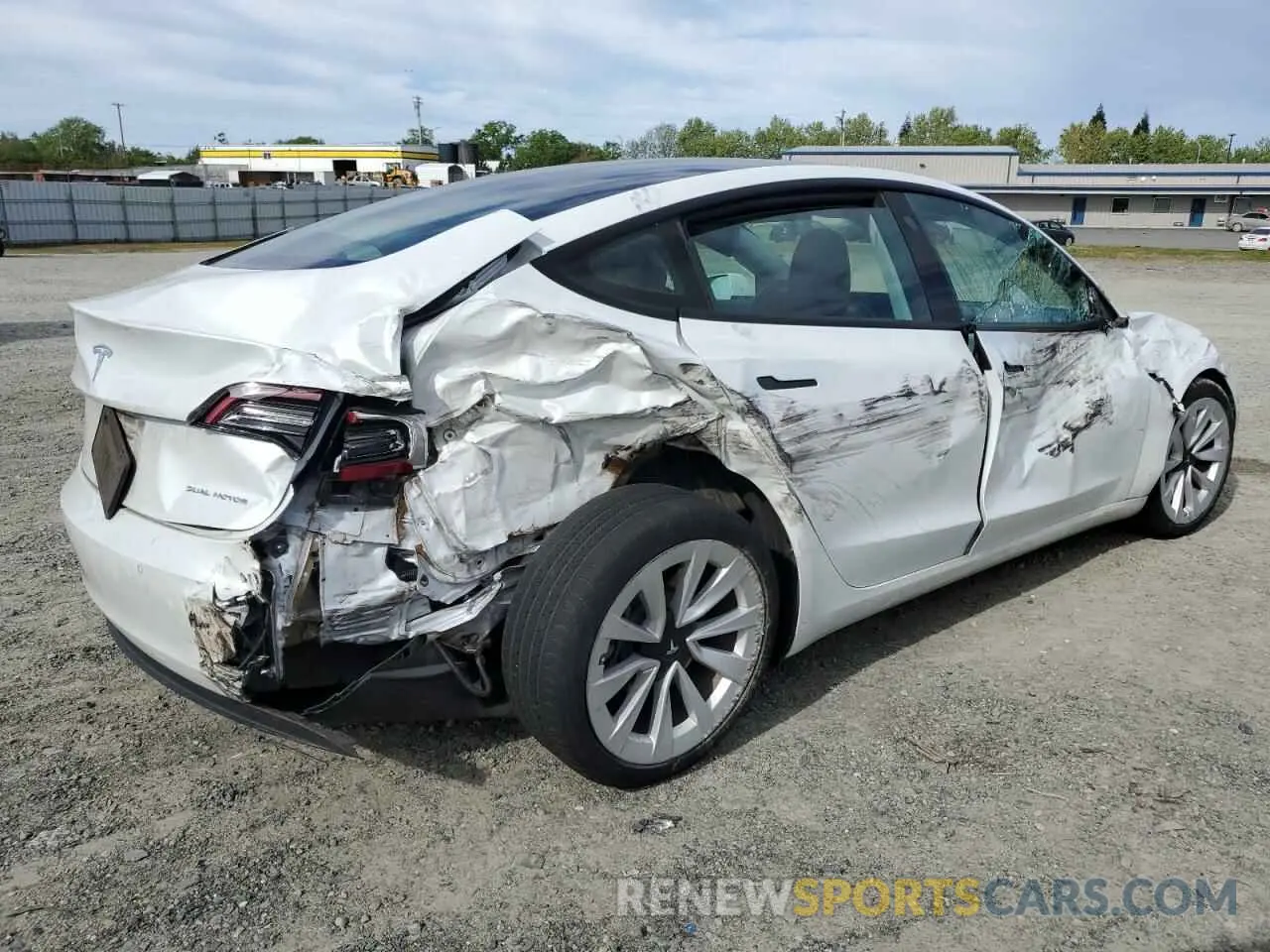 3 fotografías del automóvil dañado 5YJ3E1EB7MF874304 TESLA MODEL 3 2021