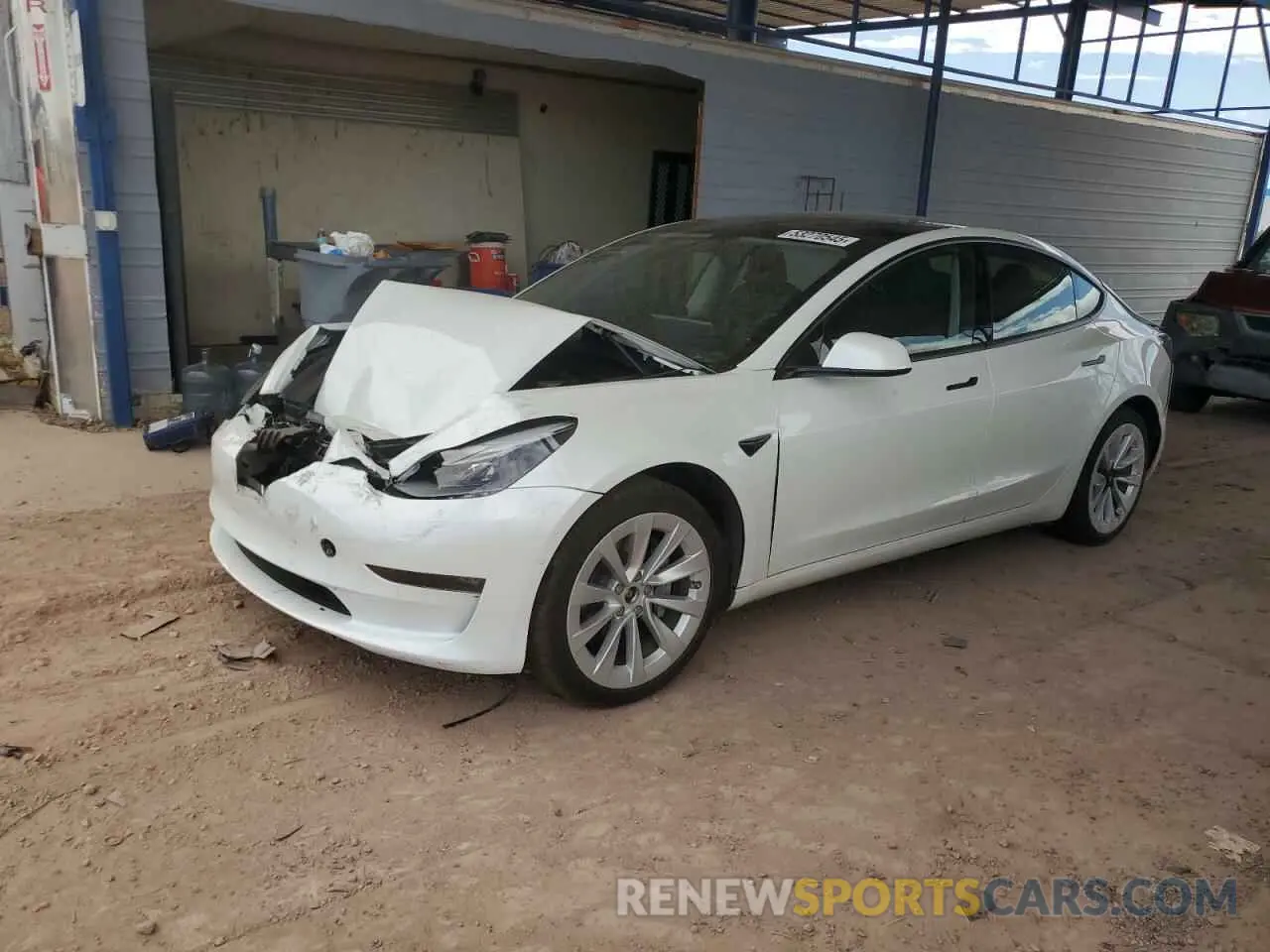 1 fotografías del automóvil dañado 5YJ3E1EB7MF936820 TESLA MODEL 3 2021