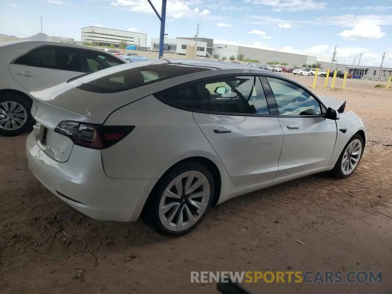 3 fotografías del automóvil dañado 5YJ3E1EB7MF936820 TESLA MODEL 3 2021