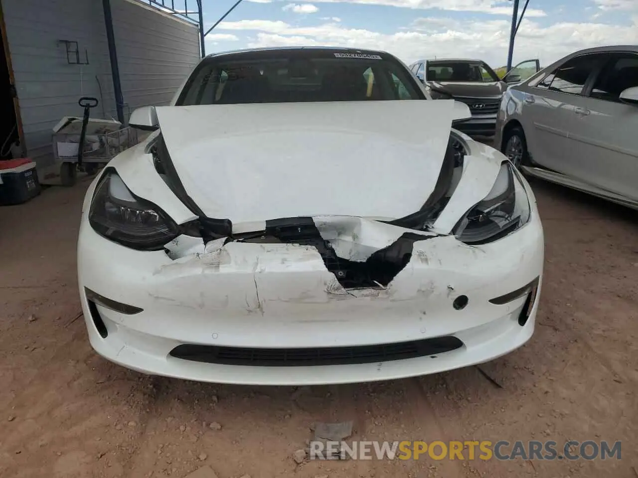 5 fotografías del automóvil dañado 5YJ3E1EB7MF936820 TESLA MODEL 3 2021