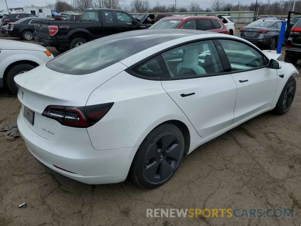 3 fotografías del automóvil dañado 5YJ3E1EB7MF960860 TESLA MODEL 3 2021