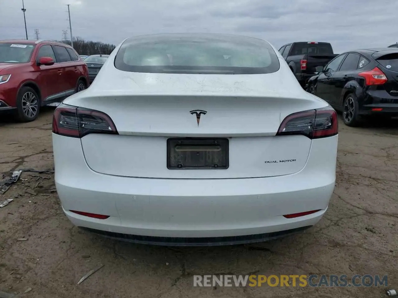 6 fotografías del automóvil dañado 5YJ3E1EB7MF960860 TESLA MODEL 3 2021