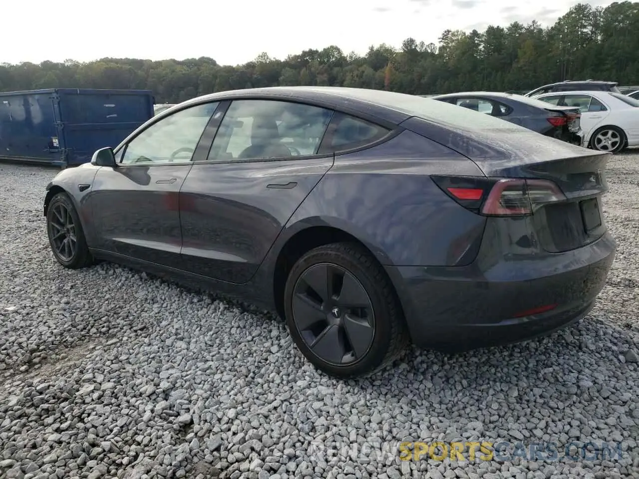 2 fotografías del automóvil dañado 5YJ3E1EB7MF973866 TESLA MODEL 3 2021
