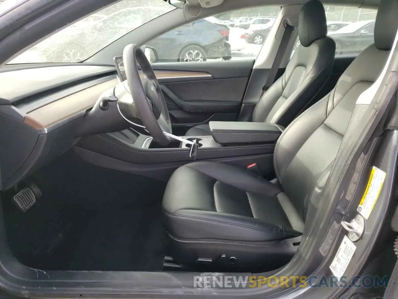 7 fotografías del automóvil dañado 5YJ3E1EB7MF973866 TESLA MODEL 3 2021