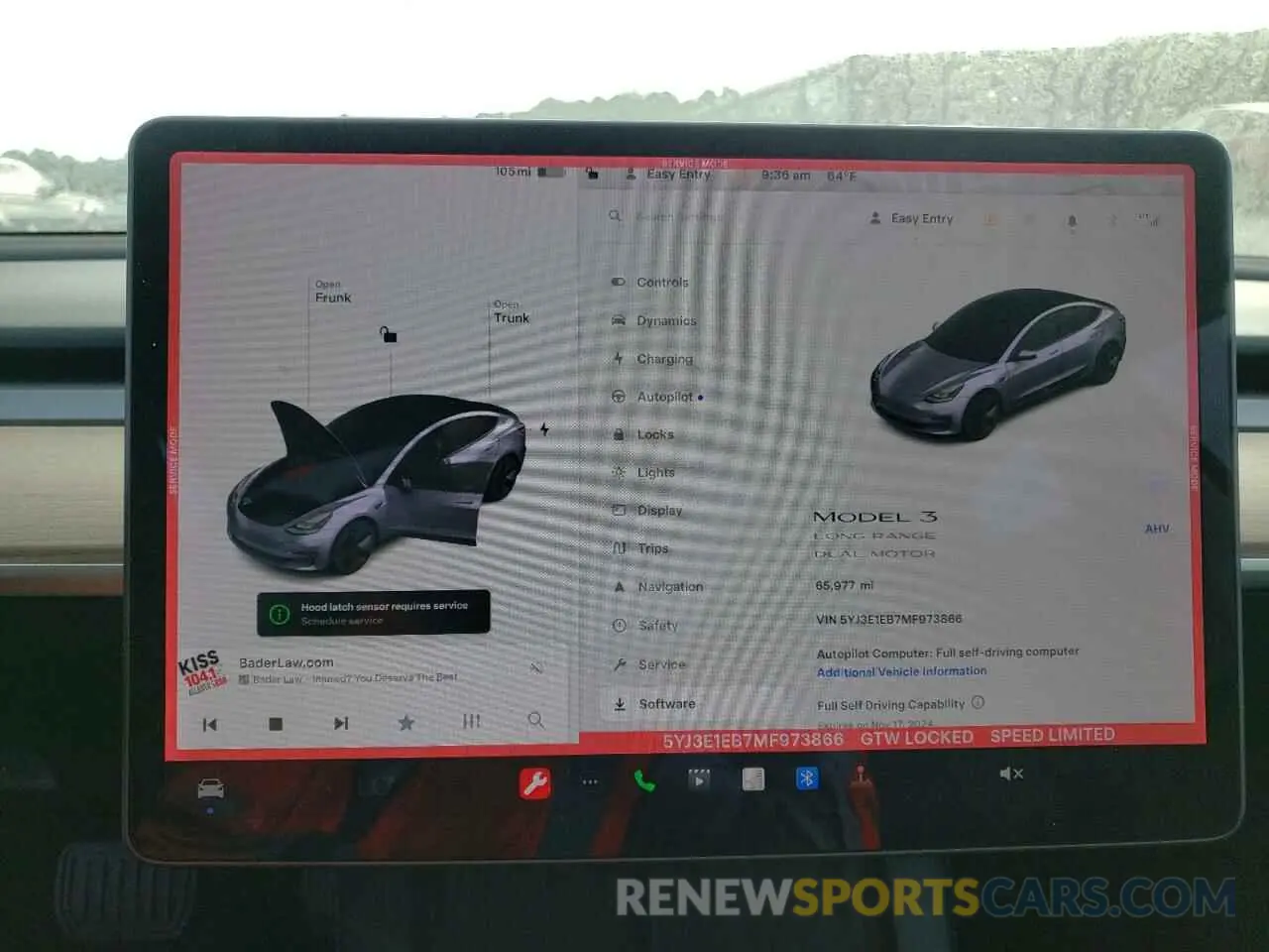 9 fotografías del automóvil dañado 5YJ3E1EB7MF973866 TESLA MODEL 3 2021