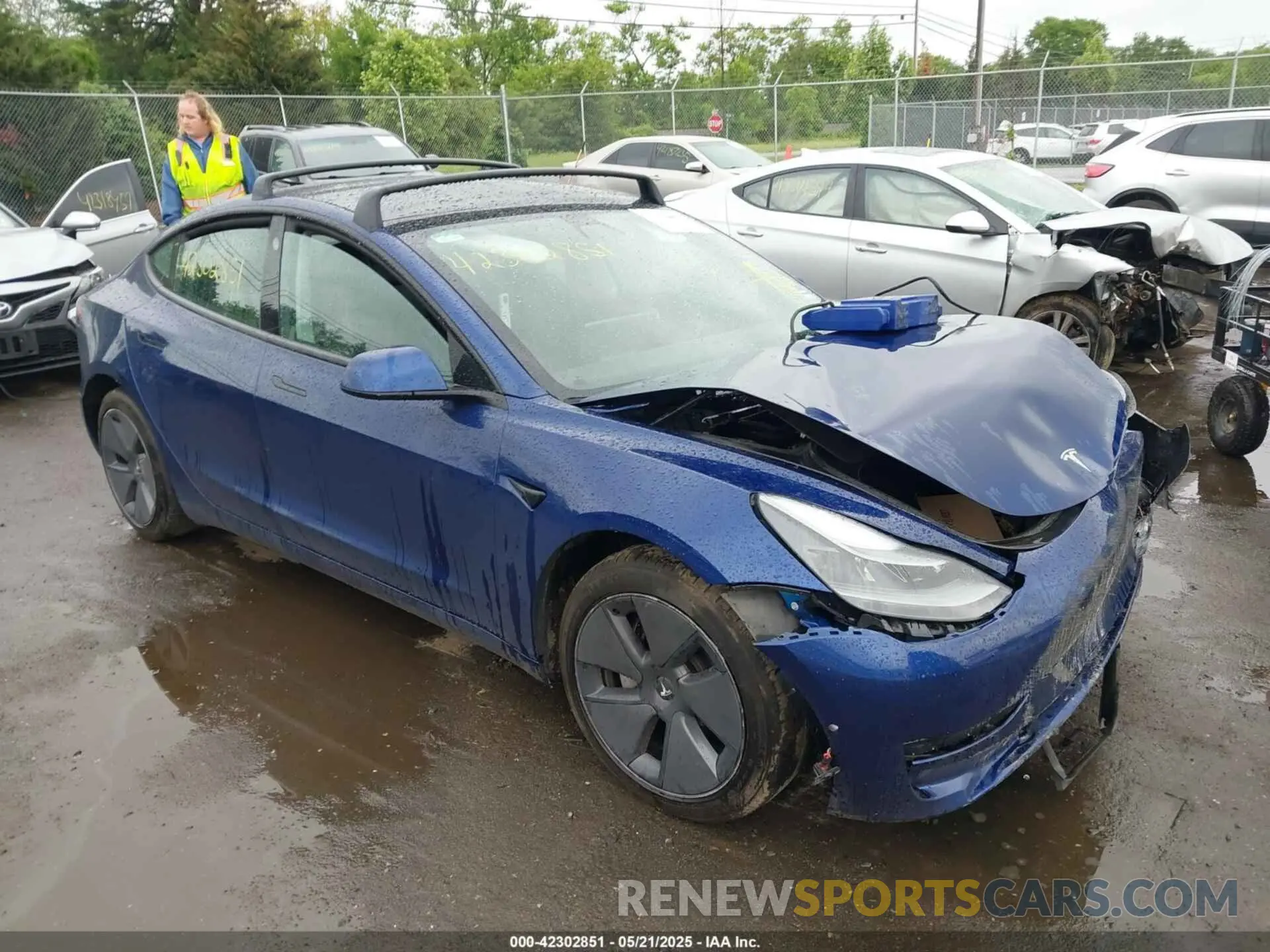 1 fotografías del automóvil dañado 5YJ3E1EB7MF979876 TESLA MODEL 3 2021