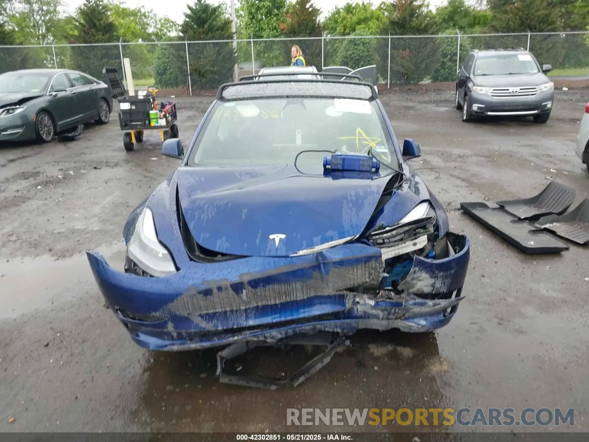12 fotografías del automóvil dañado 5YJ3E1EB7MF979876 TESLA MODEL 3 2021