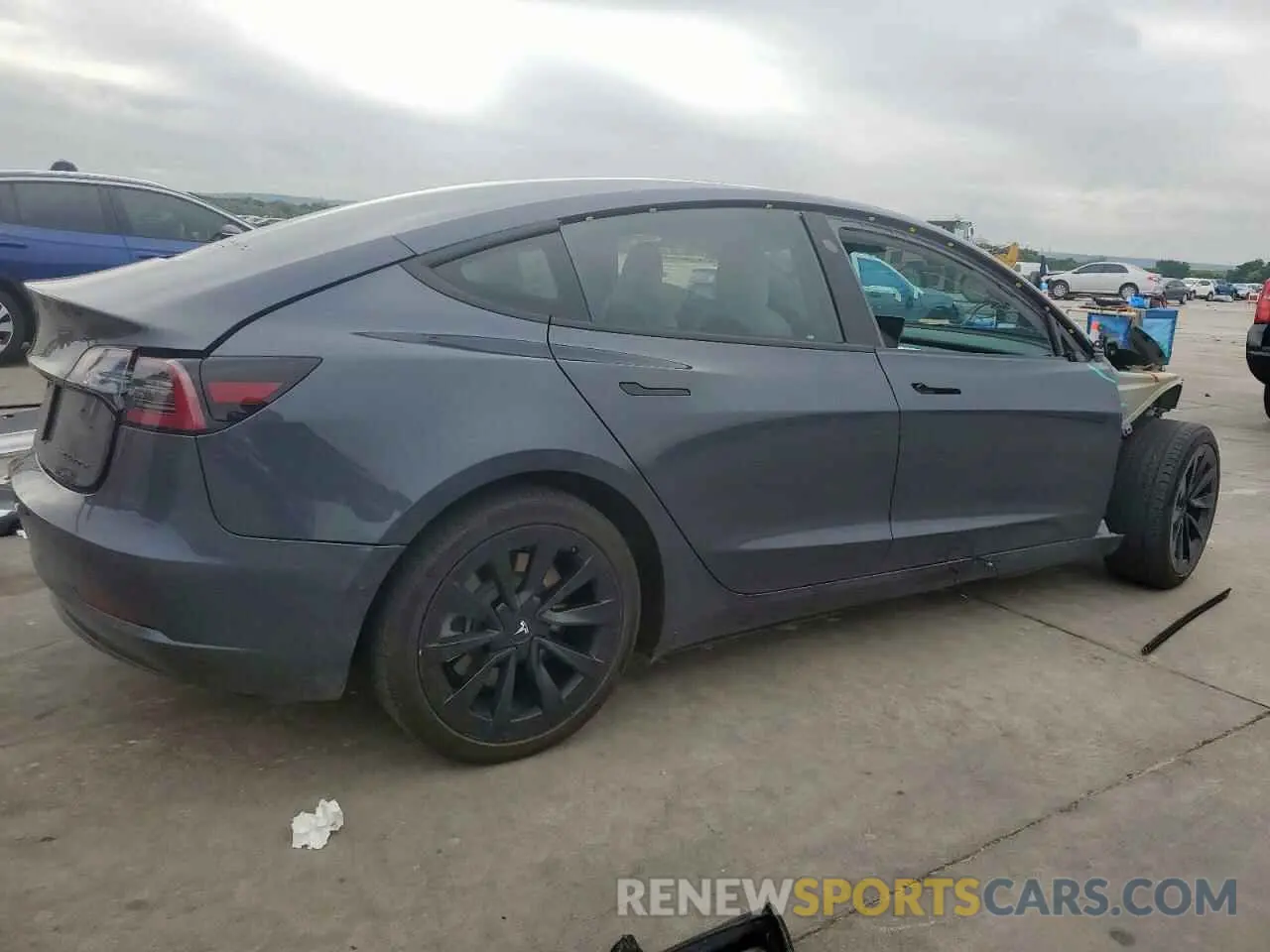 3 fotografías del automóvil dañado 5YJ3E1EB7MF980705 TESLA MODEL 3 2021
