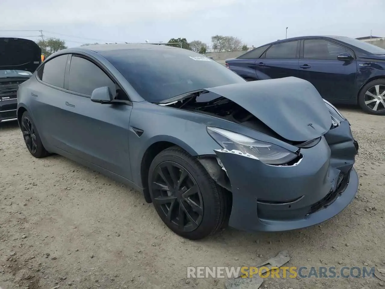 4 fotografías del automóvil dañado 5YJ3E1EB8MF006859 TESLA MODEL 3 2021