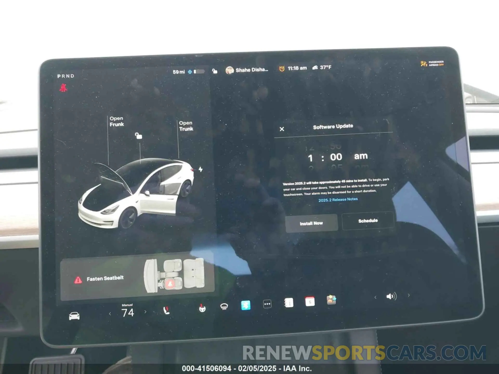 7 fotografías del automóvil dañado 5YJ3E1EB8MF019367 TESLA MODEL 3 2021
