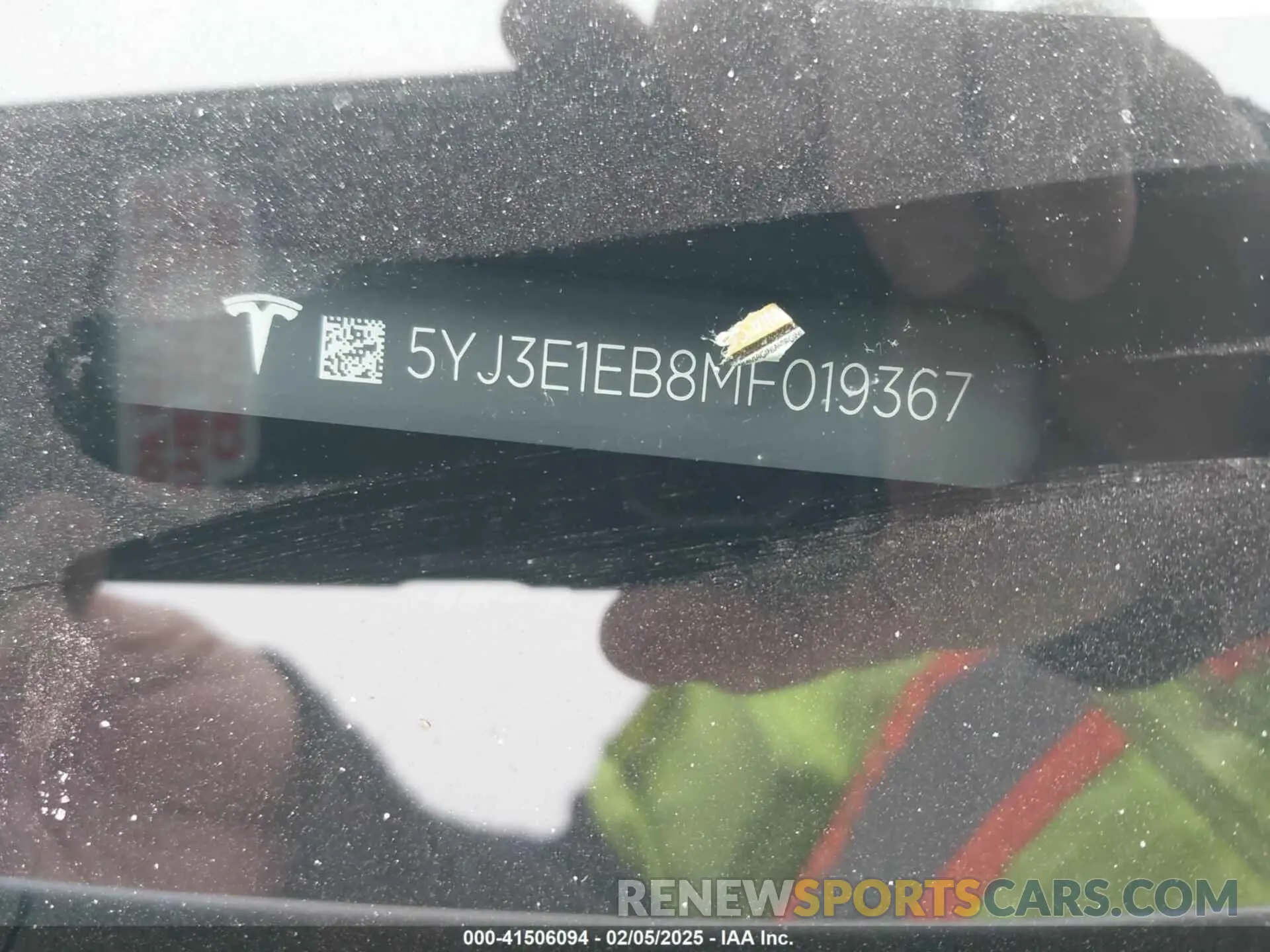 9 fotografías del automóvil dañado 5YJ3E1EB8MF019367 TESLA MODEL 3 2021