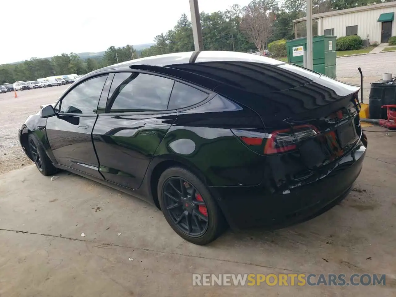 2 fotografías del automóvil dañado 5YJ3E1EB8MF067399 TESLA MODEL 3 2021