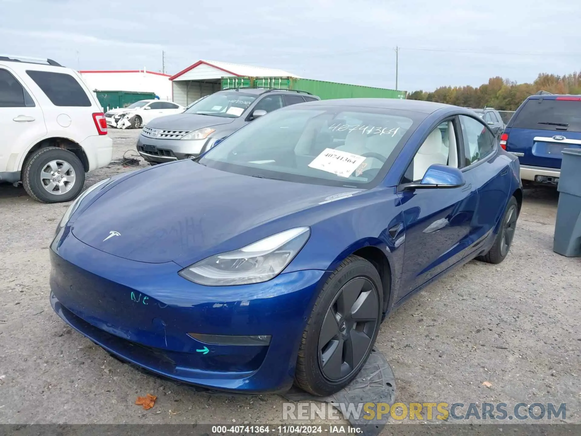 2 fotografías del automóvil dañado 5YJ3E1EB8MF079505 TESLA MODEL 3 2021
