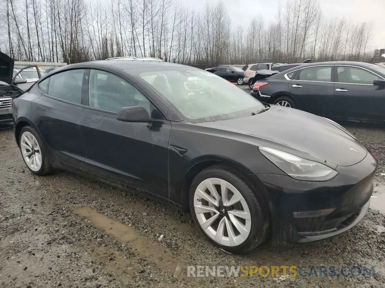 4 fotografías del automóvil dañado 5YJ3E1EB8MF101020 TESLA MODEL 3 2021
