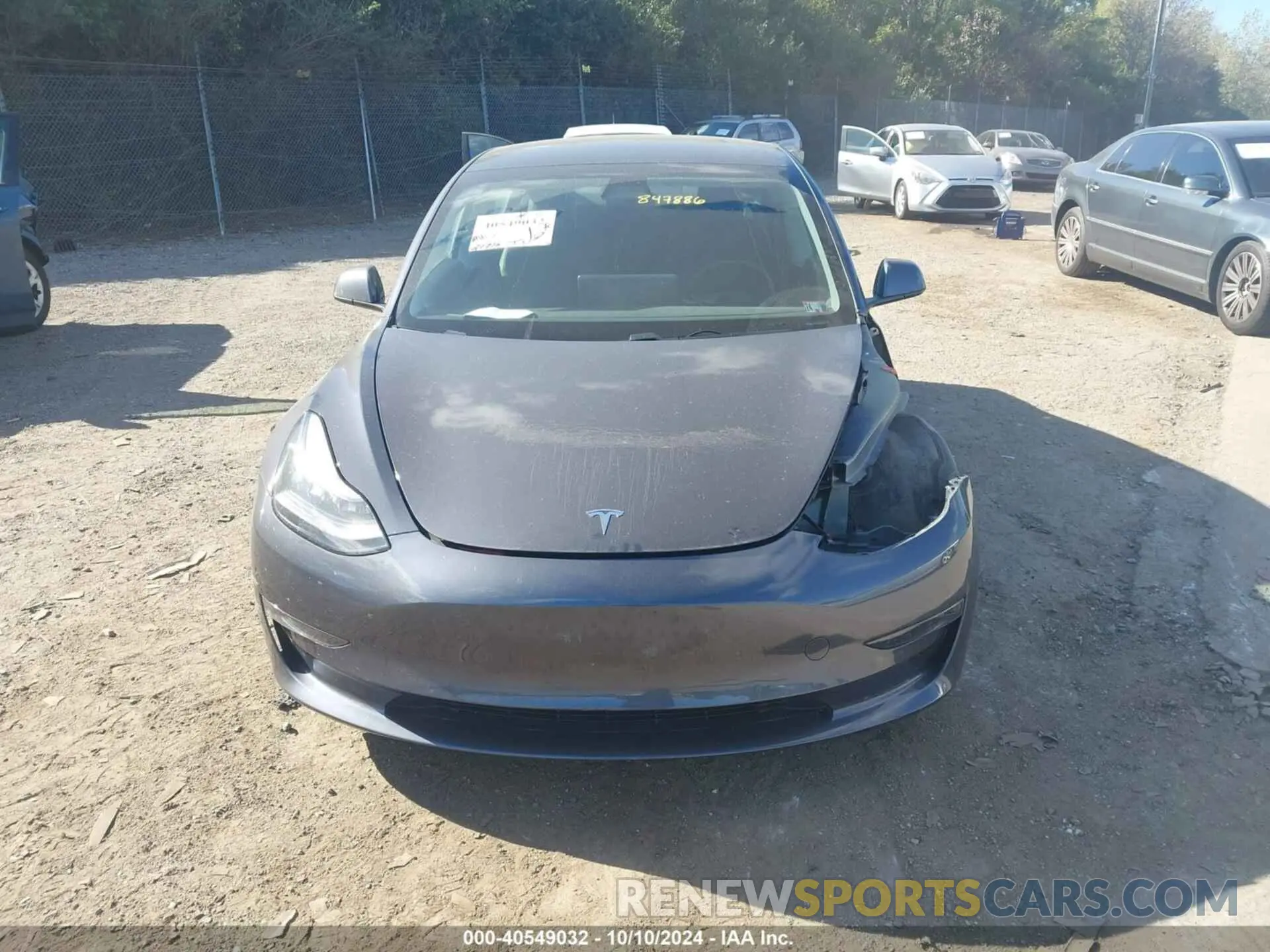 12 fotografías del automóvil dañado 5YJ3E1EB8MF847886 TESLA MODEL 3 2021