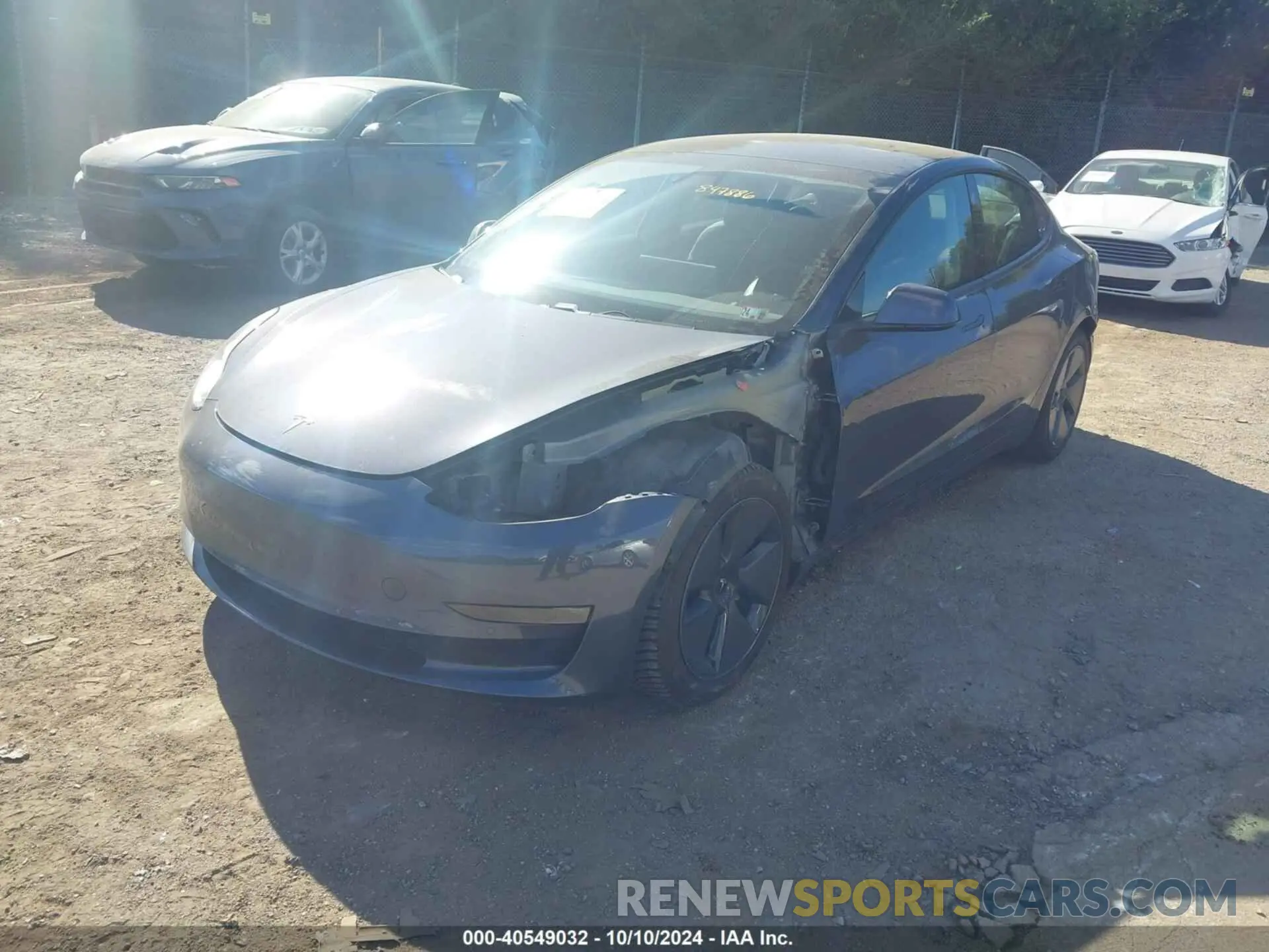 6 fotografías del automóvil dañado 5YJ3E1EB8MF847886 TESLA MODEL 3 2021