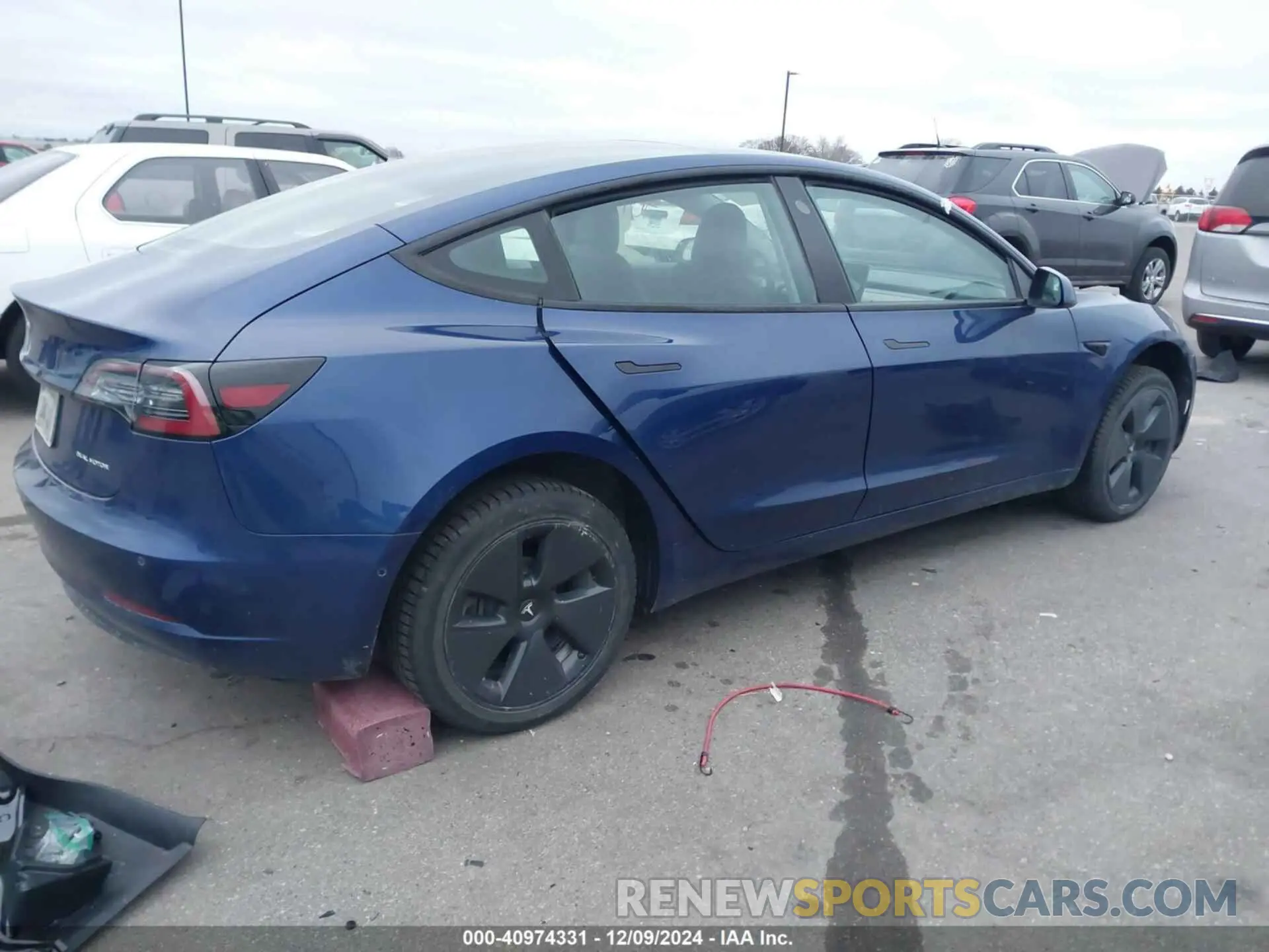 4 fotografías del automóvil dañado 5YJ3E1EB8MF848049 TESLA MODEL 3 2021