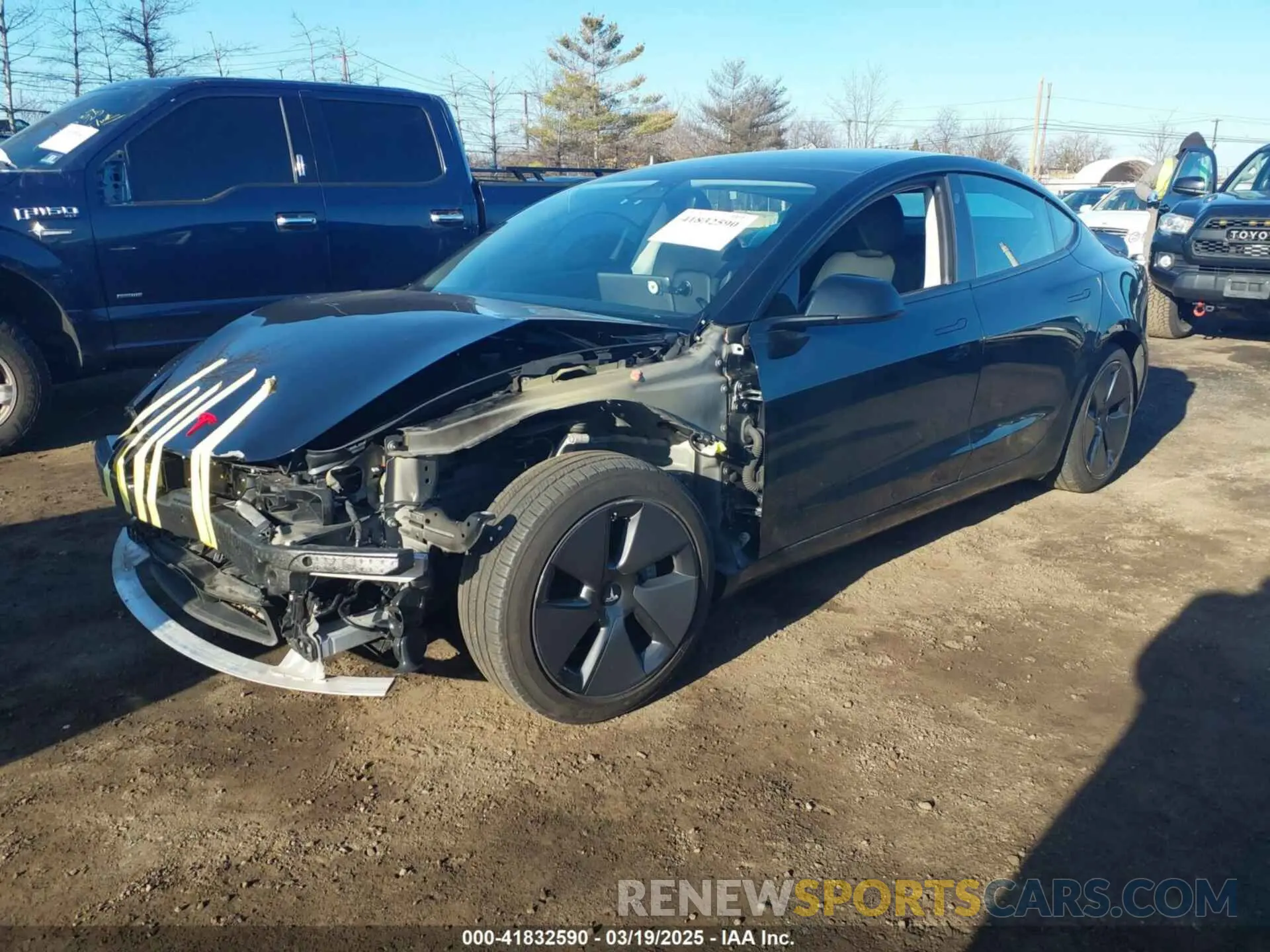 2 fotografías del automóvil dañado 5YJ3E1EB8MF855227 TESLA MODEL 3 2021