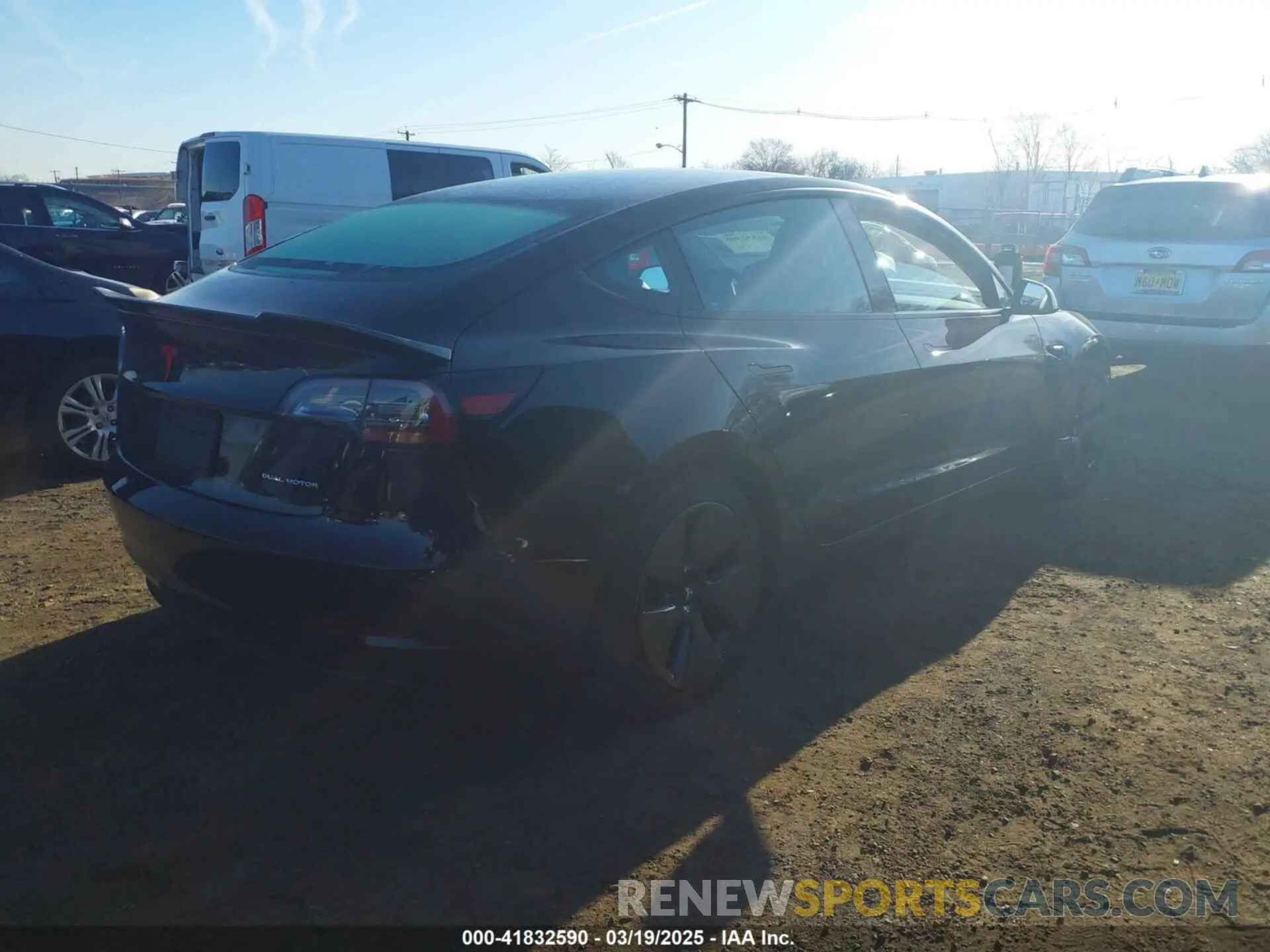 4 fotografías del automóvil dañado 5YJ3E1EB8MF855227 TESLA MODEL 3 2021