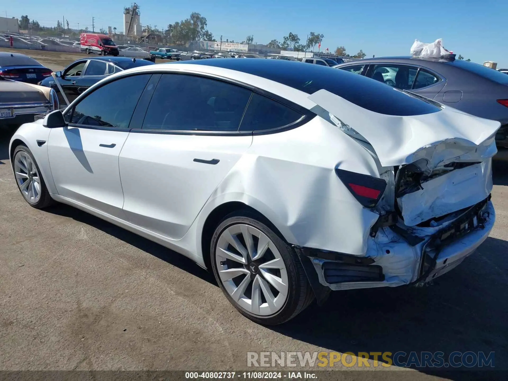 3 fotografías del automóvil dañado 5YJ3E1EB8MF868916 TESLA MODEL 3 2021
