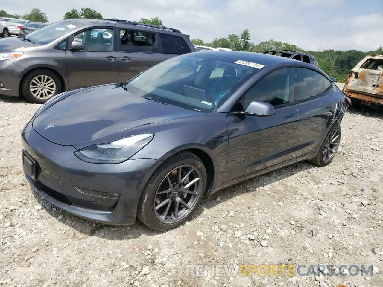 1 fotografías del automóvil dañado 5YJ3E1EB8MF869399 TESLA MODEL 3 2021