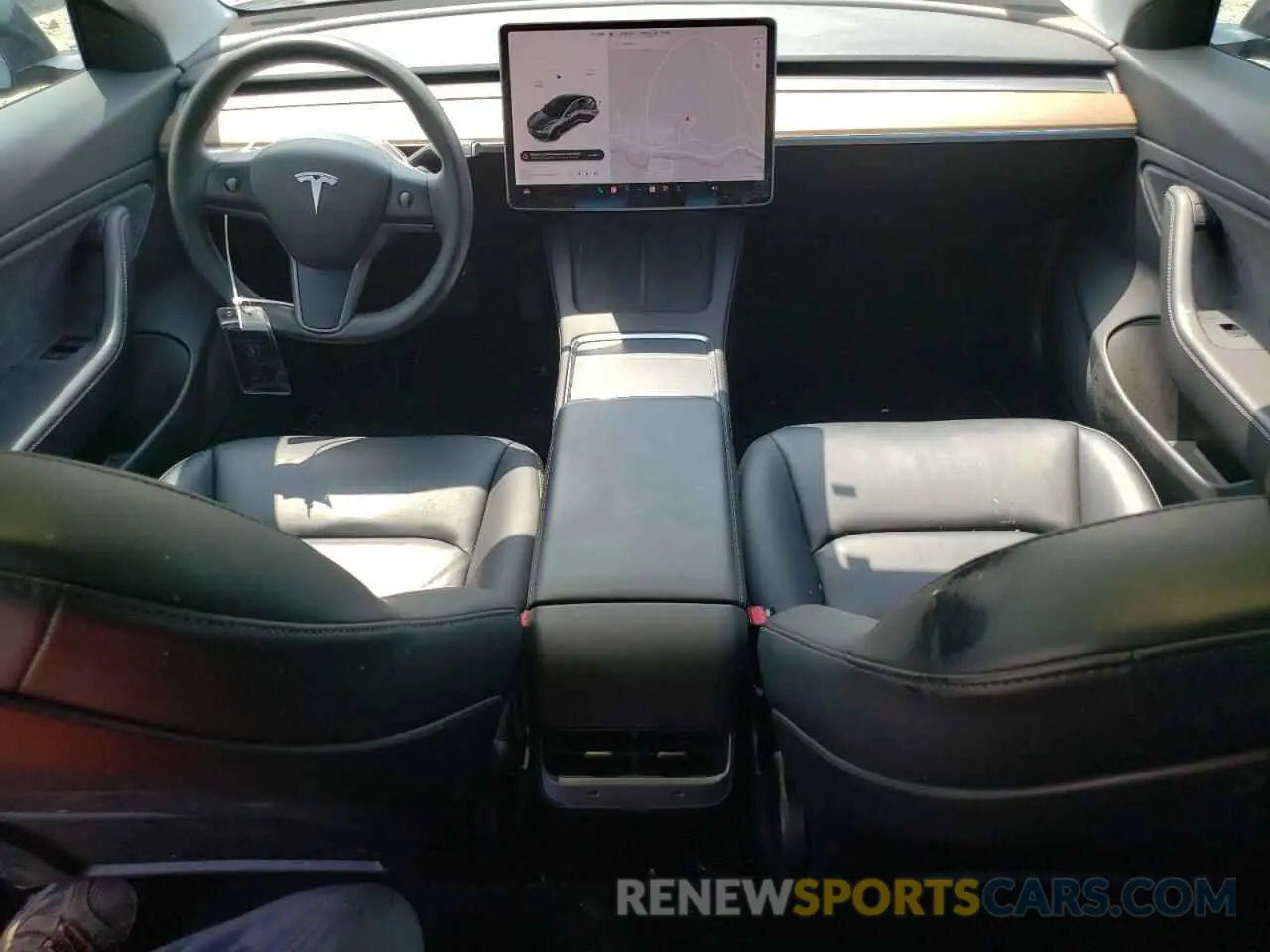 8 fotografías del automóvil dañado 5YJ3E1EB8MF869399 TESLA MODEL 3 2021