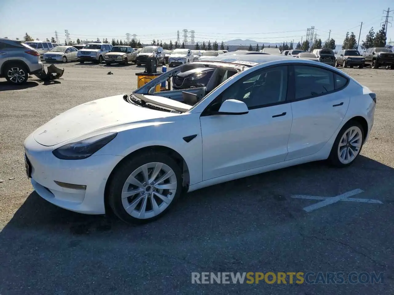 1 fotografías del automóvil dañado 5YJ3E1EB8MF872884 TESLA MODEL 3 2021