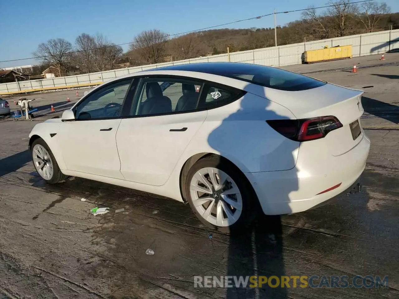 2 fotografías del automóvil dañado 5YJ3E1EB8MF924238 TESLA MODEL 3 2021