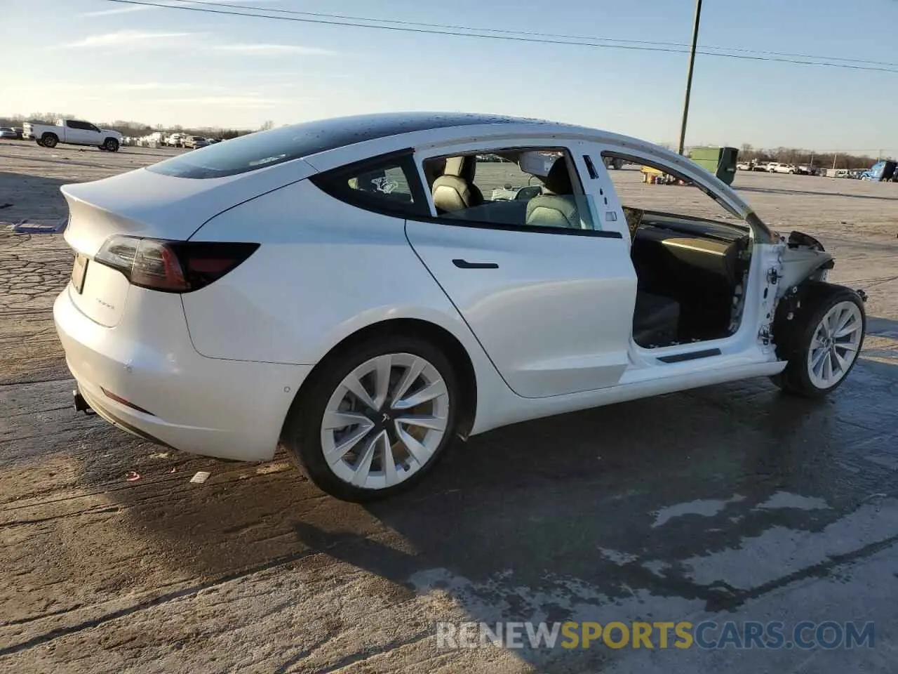 3 fotografías del automóvil dañado 5YJ3E1EB8MF924238 TESLA MODEL 3 2021