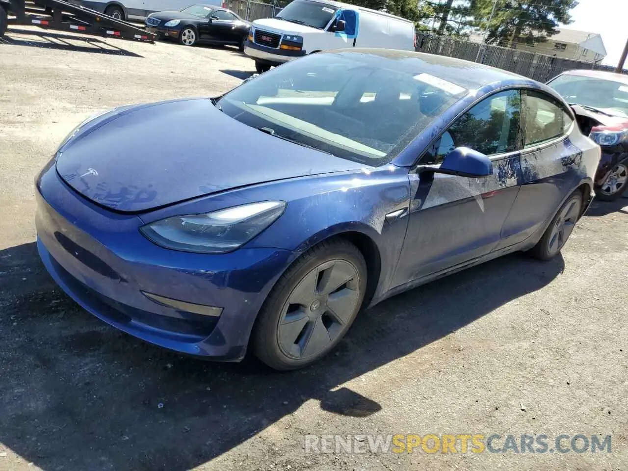 1 fotografías del automóvil dañado 5YJ3E1EB8MF974136 TESLA MODEL 3 2021