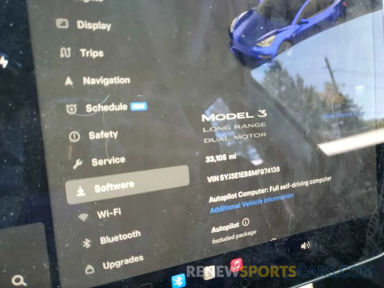 9 fotografías del automóvil dañado 5YJ3E1EB8MF974136 TESLA MODEL 3 2021