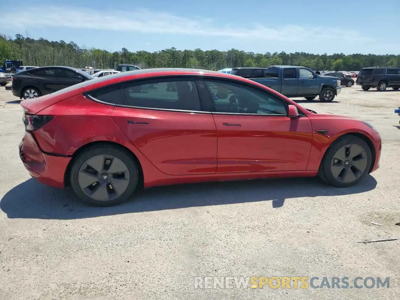 3 fotografías del automóvil dañado 5YJ3E1EB8MF979773 TESLA MODEL 3 2021