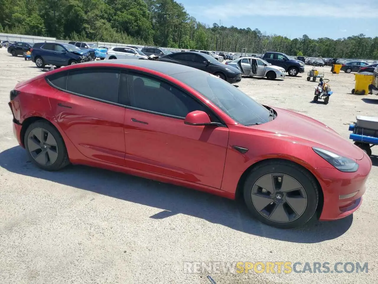 4 fotografías del automóvil dañado 5YJ3E1EB8MF979773 TESLA MODEL 3 2021