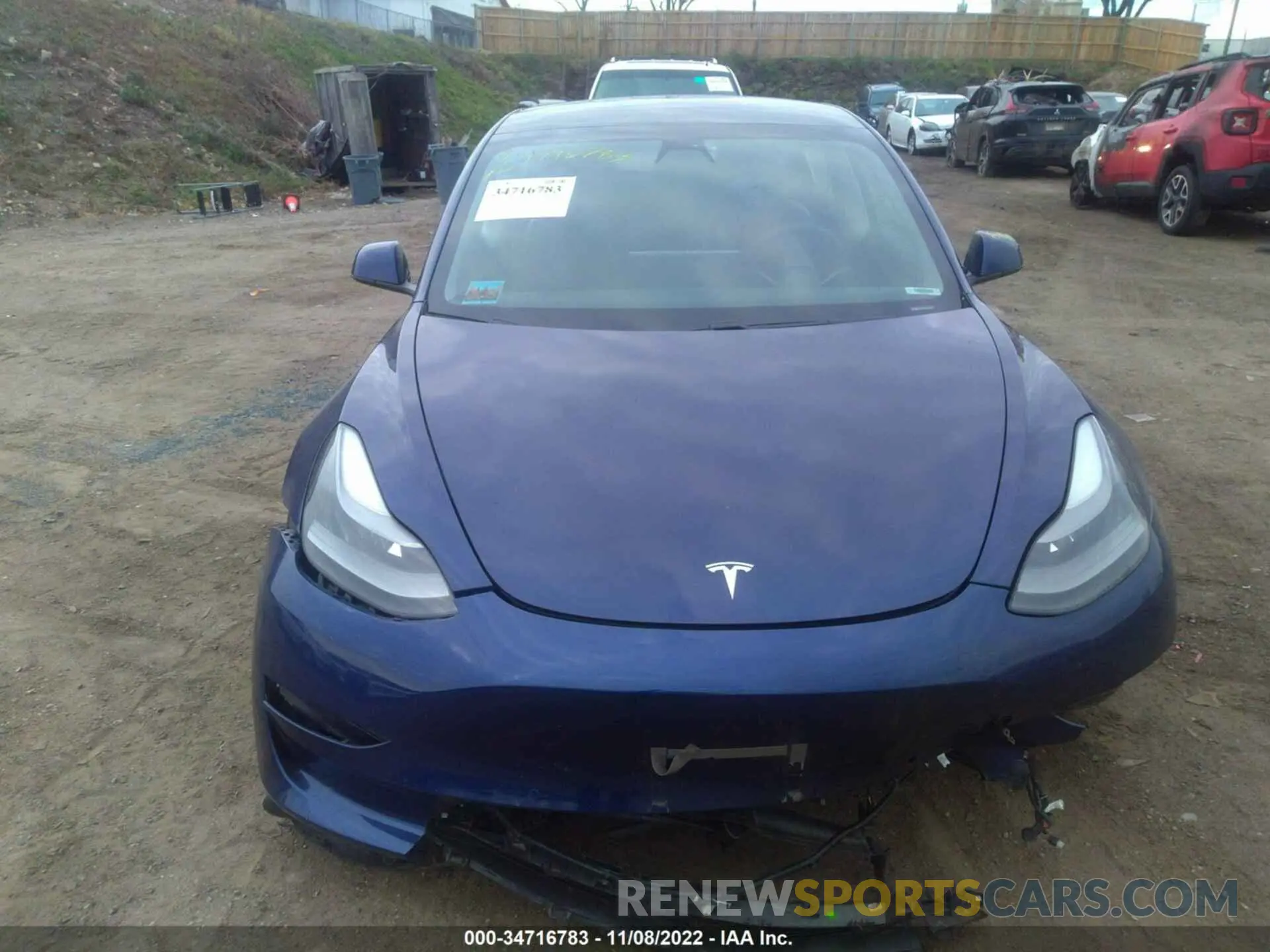 10 fotografías del automóvil dañado 5YJ3E1EB8MF979885 TESLA MODEL 3 2021