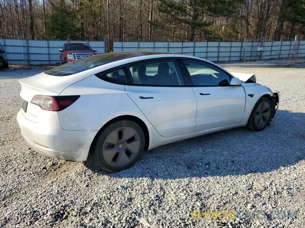 3 fotografías del automóvil dañado 5YJ3E1EB8MF979997 TESLA MODEL 3 2021