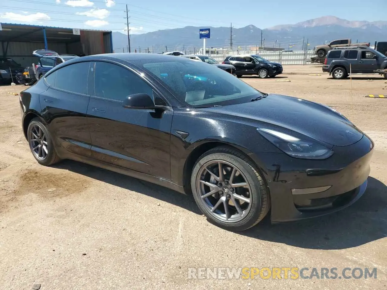 4 fotografías del automóvil dañado 5YJ3E1EB9MF052538 TESLA MODEL 3 2021
