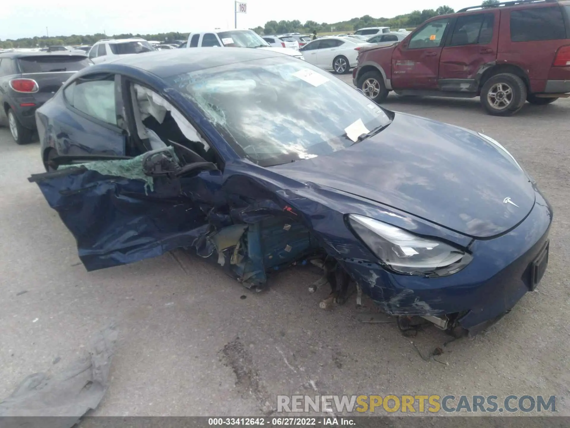 1 fotografías del automóvil dañado 5YJ3E1EB9MF054855 TESLA MODEL 3 2021