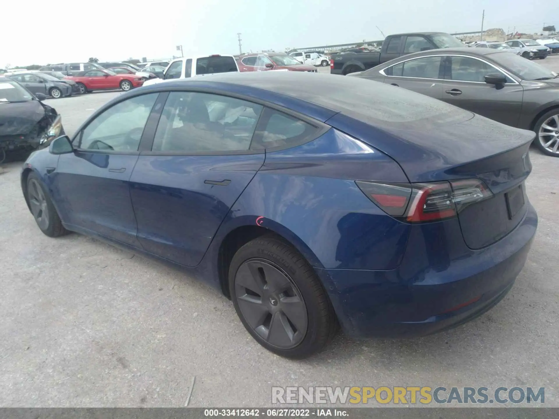 3 fotografías del automóvil dañado 5YJ3E1EB9MF054855 TESLA MODEL 3 2021