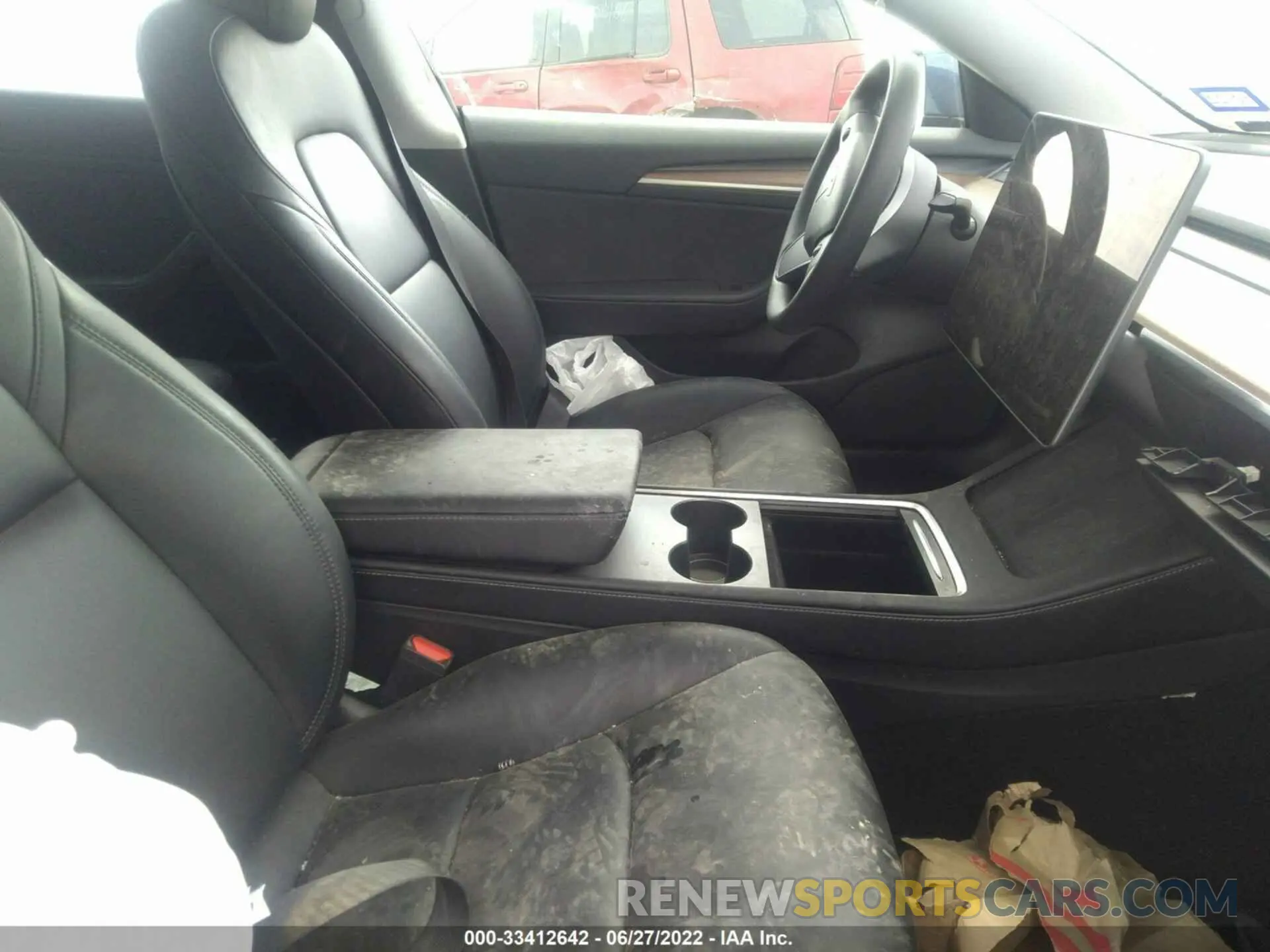 5 fotografías del automóvil dañado 5YJ3E1EB9MF054855 TESLA MODEL 3 2021