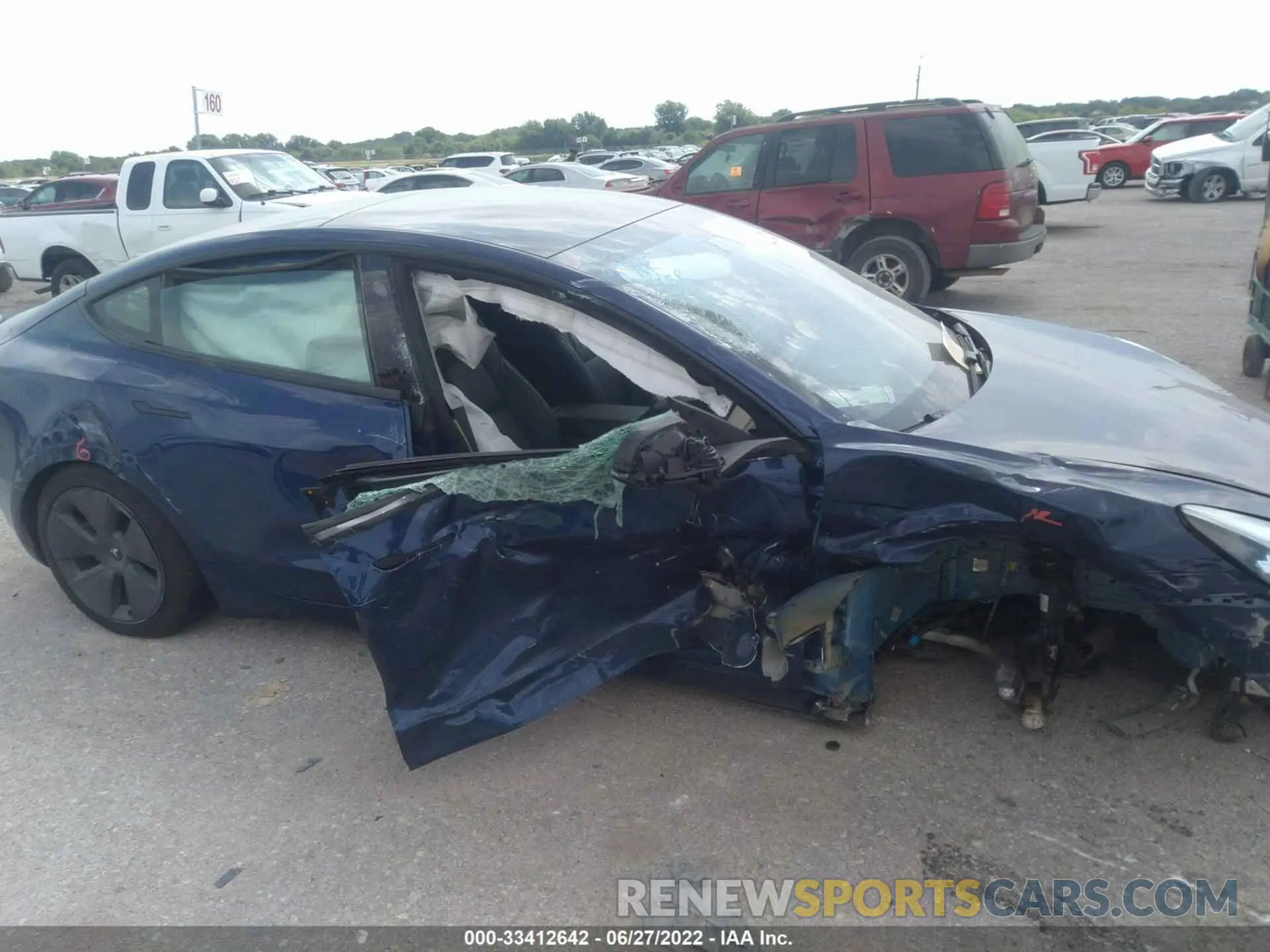 6 fotografías del automóvil dañado 5YJ3E1EB9MF054855 TESLA MODEL 3 2021